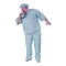 Doctor Costume Plus Size Adult Hospital Scrubs Mask and Cap Outfit